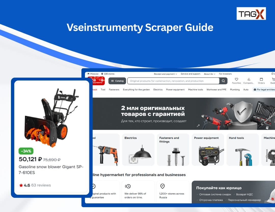 Vseinstrumenty Scraper: How to Collect Product Prices, Reviews, and Listings