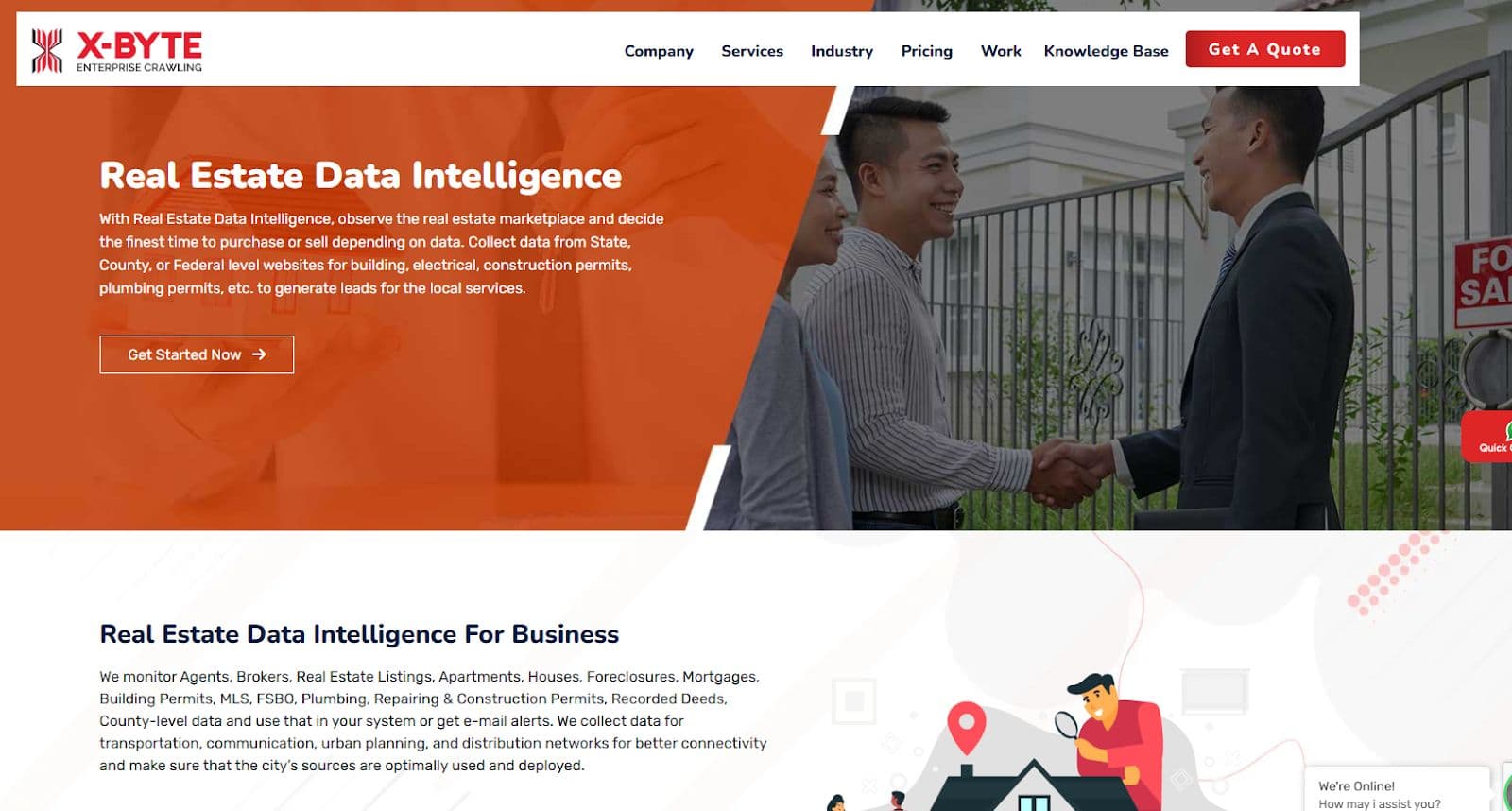 What companies specialize in web scraping for real estate listings